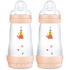 MAM Babyflaske Easy Start Anti-Colic 260 ml, 0+ måneder, S child padde, 2 stk. 