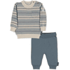 Sterntaler Kit à tricot chemise et pantalon gris-bleu 