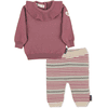 Sterntaler Striksæt skjorte og bukser pink