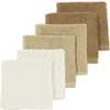 MEYCO Burfdoekjes Set van 6 wit/beige/bruin