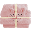 Alvi ® Poncho de Baño Caras Rosa 60 x 60 cm