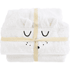 Alvi® Poncho de bain enfant Faces blanc 60x60 cm