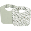 Alvi ® Bib 2-pack Petit Fleurs verde/blanco