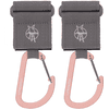 LÄSSIG Mousquetons pour poussette gris lot de 2
