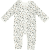 Alvi® Combinaison pyjama enfant Petit Fleurs vert/blanc