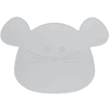 LÄSSIG Dekkebrikke i silikon, Little Chums Mouse