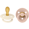 BIBS® Sucettes Colour Tétine symétrique Ivory &amp; Blush 6-18 mois, 2 pcs.