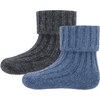 Ewers Skarpetki dziecięce Twin Pack Dark Grey/Blue