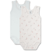 Sanetta Bodysuit Twin Pack biały/jasnoniebieski