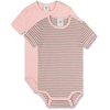 Sanetta Bodysuit Twin Pack Pink Stribet 