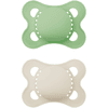 MAM Original Succhietto in silicone opaco 0-6 mesi 2 pz. in verde/beige