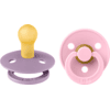 BIBS® Fopspeen Colour Baby Roze/Lavendel 0-6 maanden, 2 stuks.