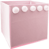 atmosphera Caja de almacenaje Pompons rosa