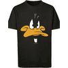 F4NT4STIC T-Shirt Looney Tunes Daffy Duck Big Face schwarz