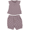 Sterntaler Set shirt+short shell paars 