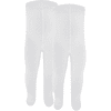 Ewers Lot de 2 collants unis blancs