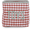 CHILDHOME Panier de rangement jouets Vichy terracotta 30x30x50 cm