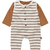 Staccato  romper+koszulka nature w paski 