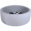 knorr toys® Bällebad soft - "Cosy geo grey" - 100 balls grey/creme grau
