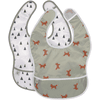 Lässig Bavoir bébé scratch récupérateur Little Forest renard lot de 2