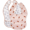 Lässig Bavoir bébé scratch récupérateur Little Forest lapin lot de 2