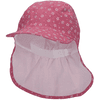 Sterntaler Gorra de visera con protección para el cuello flores rosa 