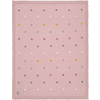 LÄSSIG Babyfilt med stickade prickar i rosa 80 x 100 cm