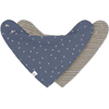 LÄSSIG Baby driehoekige sjaal 2-pack Blauw Grijs