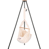 SCHMUSEWOLKE Baby Federwiege BIO mit Tipi Anthrazit 