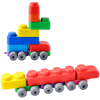 Montessori® Montessori-Spielzeug, Lernspielzeug, weiche Blöcke und Räder – 21 Blöcke und 16 Räder Mehrfarbig
