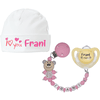 Schnullireich Geschenkset mit Namen I Love You (0-6 Mon) Mädchen Rosa