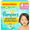 Pampers Premium Protection , størrelse 4 Maxi, 9-14 kg, månedlig boks (1x 174 bleier)