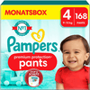 Pampers Premium Protection Pants, maat 4, 9-15kg, maandbox (1x 168 luiers)