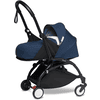 BABYZEN Kinderwagen YOYO2 0+ Black mit Neugeborenenaufsatz Air France Blue