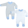 Hütte Pyjama 2er-Pack blau 