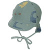 Sterntaler Vändbar Peaked Cap med nackskydd Dinos Dark Green 