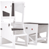 Bianconiglio Kids ® Torre de aprendizaje Transformer R con pizarra lateral blanco mate