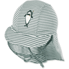 Sterntaler Czapka z daszkiem z ochroną szyi rekin ciemnozielony 