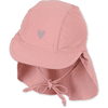 Sterntaler Peaked Cap kaulasuojalla Heart Pale Pink 