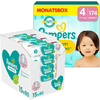 Pampers Premium Protection , storlek 4, 9-14 kg, månadsbox (1x 174 blöjor) och Pampers Sensitive våtservetter 1200 våtservetter (15 x 80 st)