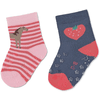 Sterntaler ABS-sokker til småbørn i dobbeltpakke hest/jordbærrosa 