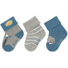 Sterntaler Lot de 3 chaussettes bébé mouettes gris clair chiné 