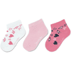 Sterntaler Korte sokker 3-pack hjerter rosa