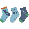 Sterntaler Lot de 3 chaussettes Dino bleu ciel