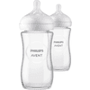 Philips Avent Babyflasche SCY933/02 Natural Response aus Glas 240 ml 2 Stück