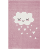 LIVONE Tapis enfant Kids love Rugs nuage rose/blanc