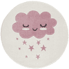 LIVONE Kids love Rugs CLOUD Round creme/pink