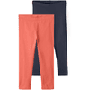 name it Legging 2 Pack Nkfvivian Coral/Dark Sapphire