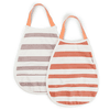 Done by Deer™ Bavoir bébé Pull-over Stripes papaye/rose lot de 2