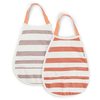 Done by Deer ™ Pull-over babero 2-pack Stripes Papaya / rosa